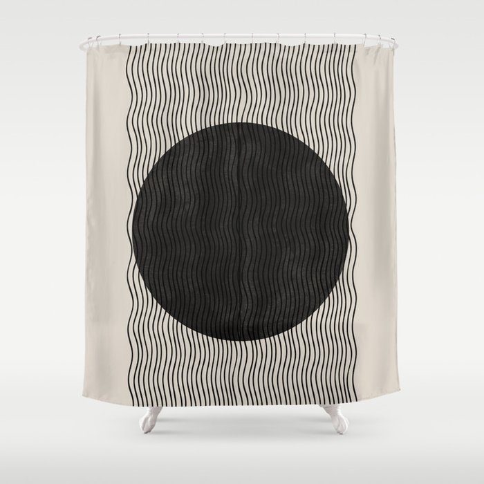 Woodblock Paper Art Shower Curtain