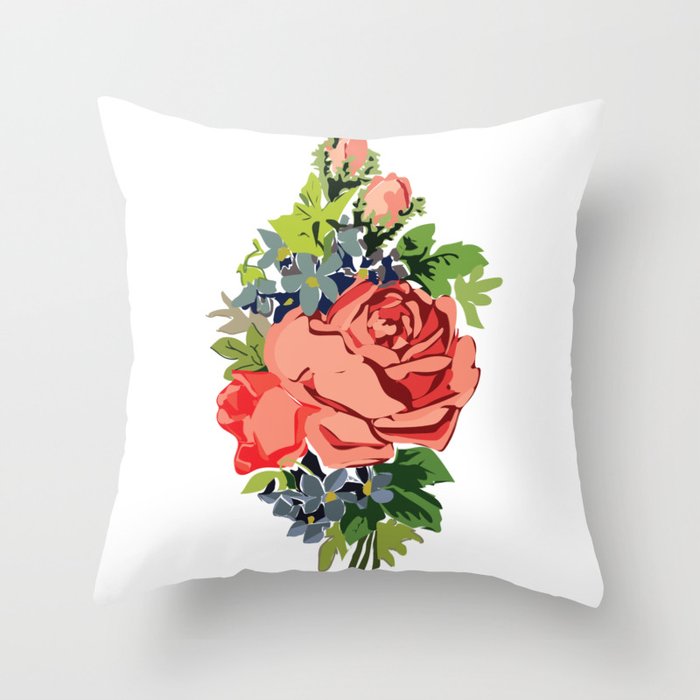 Memories in Bloom Throw Pillow