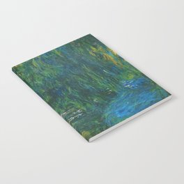 Water Lily Pond and Weeping Willow, Art Print Notebook