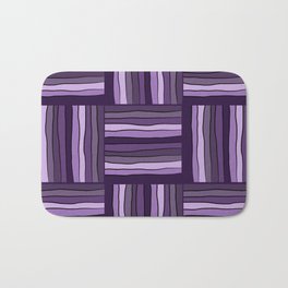 Woven purple stripes Bath Mat
