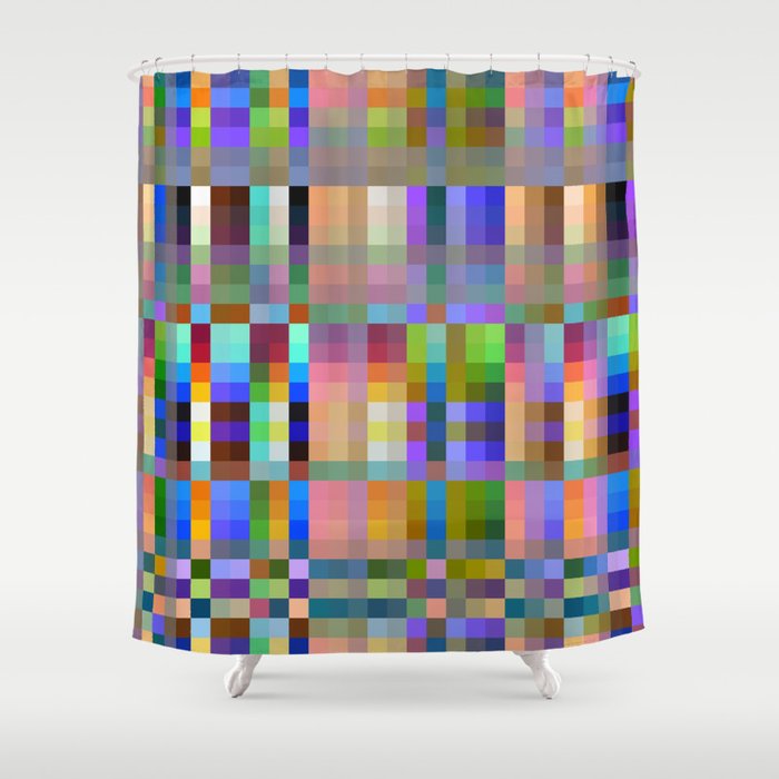 Geometric Retro Design Muldjewan Shower Curtain