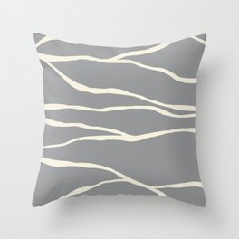 Flow_gray grey Throw Pillow