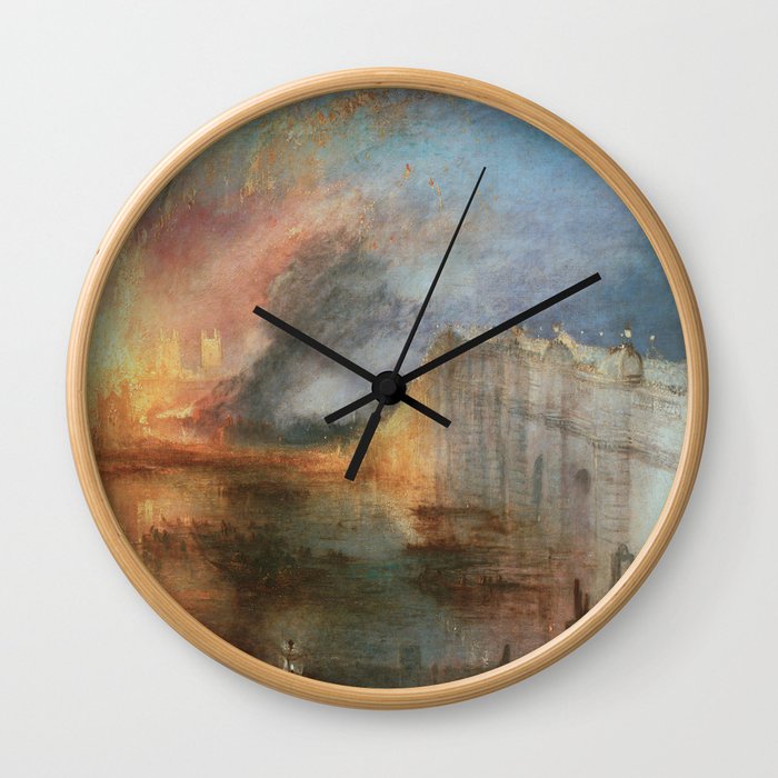 William Turner - The Burning of the Houses of Lords and Commons Wall Clock