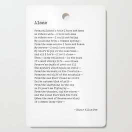 Alone - Edgar Allan Poe - Poem - Literature - Typewriter Print Cutting Board