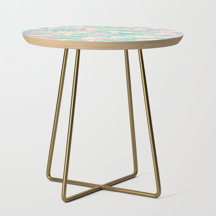 Colorful Wavy Grunge Pattern Side Table