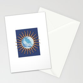 BLUE Earth Sun Stationery Card