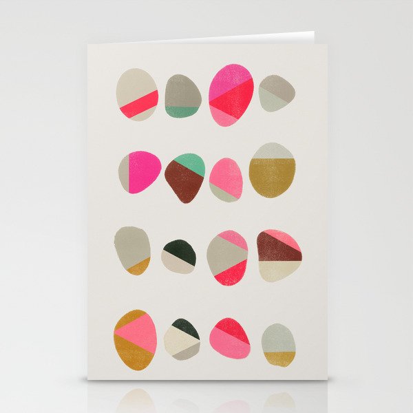 painted pebbles 1 Stationery Cards