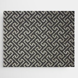Black and White Repeat Pattern 14 Jigsaw Puzzle