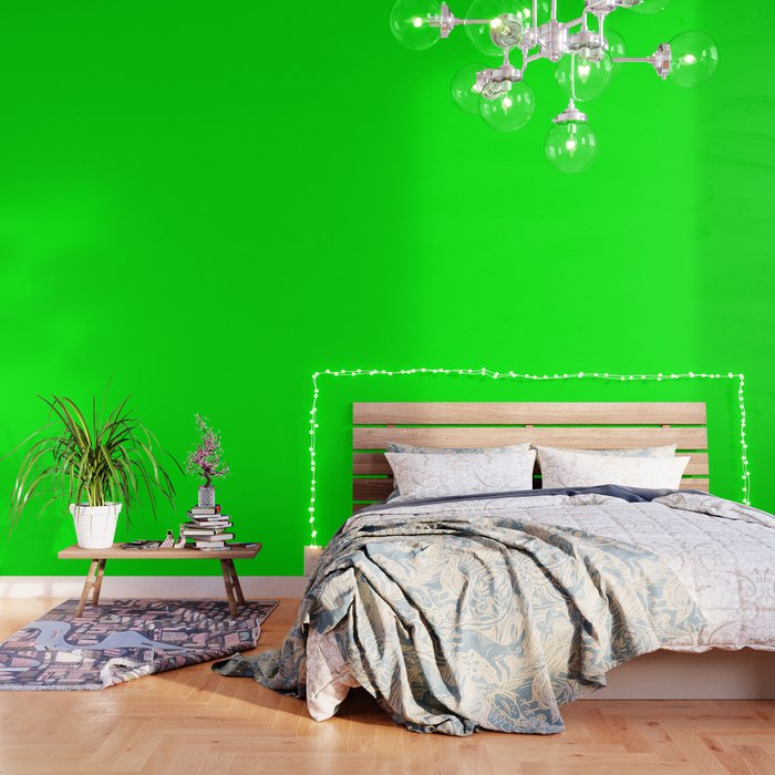 Neon Green Fabric, Wallpaper and Home Decor