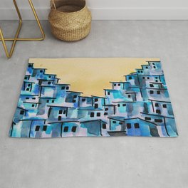 favela brazil city art  Rug