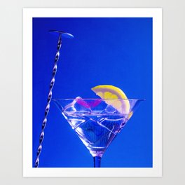 Lemon Twist Martini Art Print