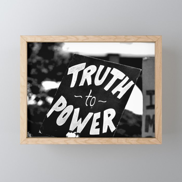 Truth to Power Framed Mini Art Print