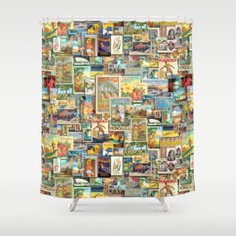 Vintage Hawaii Shower Curtain