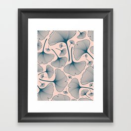 Ginkgo Plant Dreamy Pattern Poster Framed Art Print