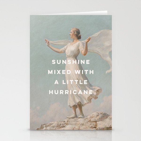 Sunshine Mixed With a Little Hurricane, Feminist Stationery Cards