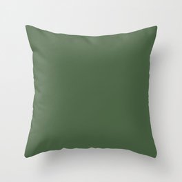 Behr Deep Viridian Green S400-7 - Dark Green Solid Color Throw Pillow