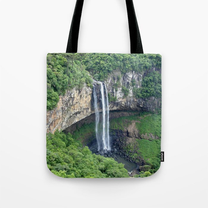Brazil Photography - Beautiful Waterfall In The Middle Of The Jungle Tote Bag