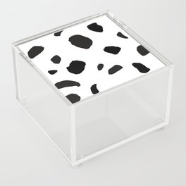 Black And White Leopard Spots Pattern Acrylic Box