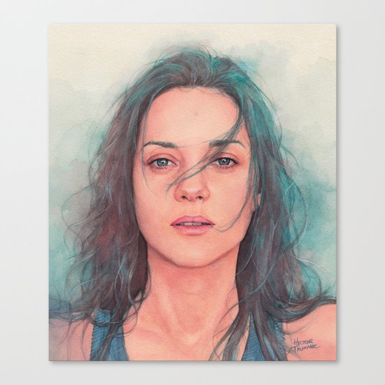 Marion Cotillard watercolor Canvas Print