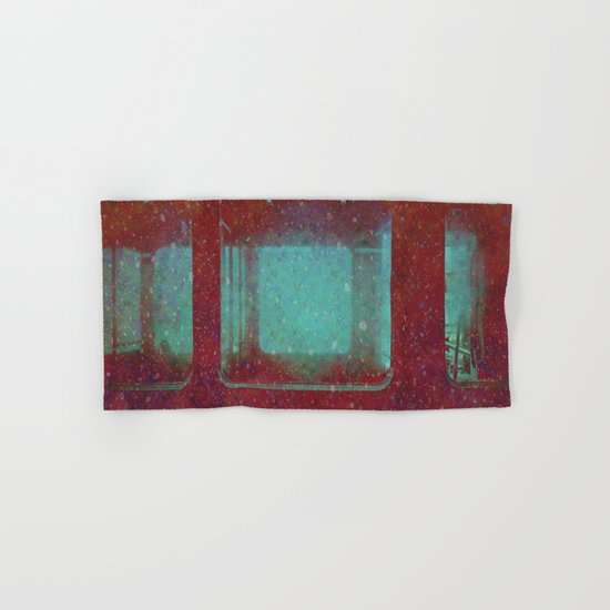Into the City, Structure Windows Grunge Hand & Bath Towel