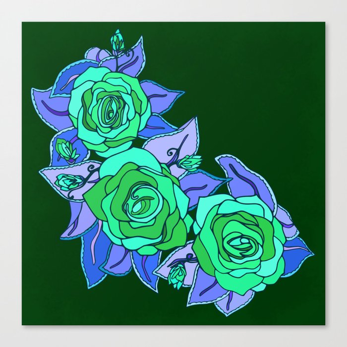 With The Roses Canvas Print