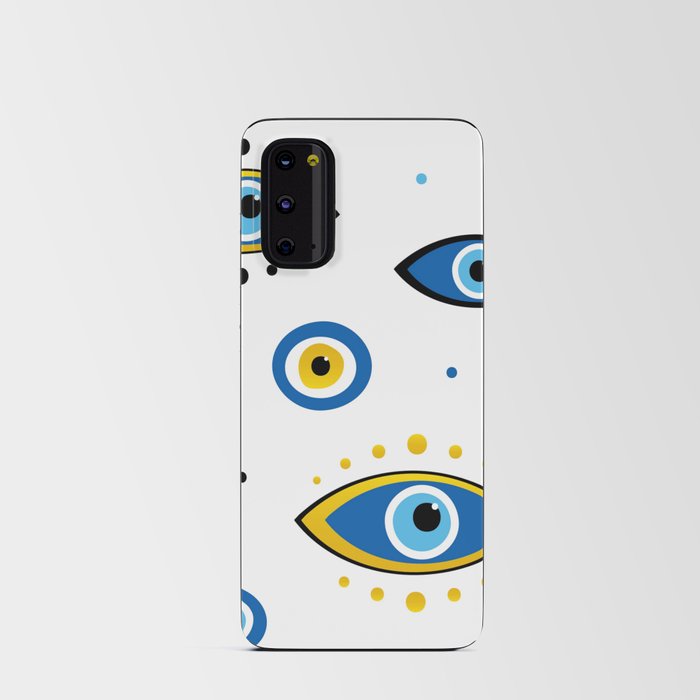 Blue Evil Eye Pattern Android Card Case