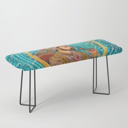 INDIAN MUGHAL EMPEROR - TURQUOISE Bench