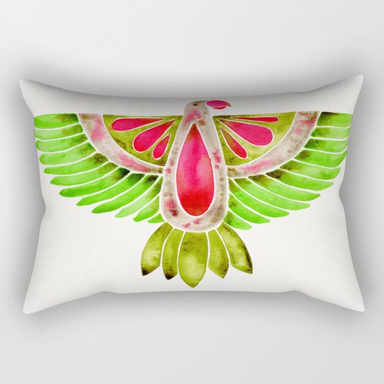 Lovebird Parrot Rectangular Pillow