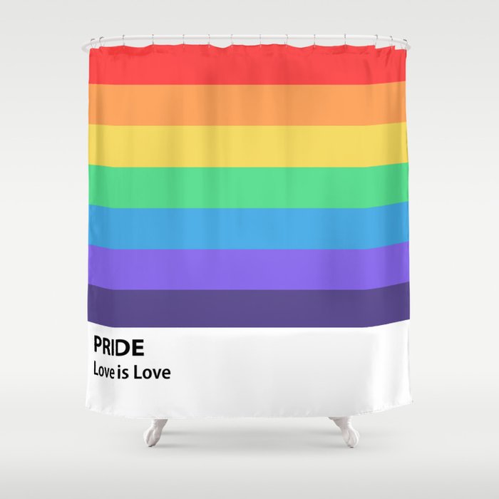 Pride Rainbow Flag Shower Curtain