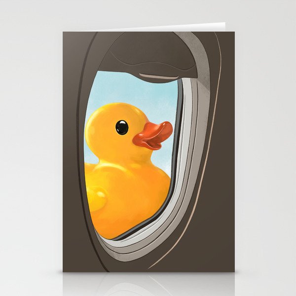 Hello! Yellow Duck Stationery Cards