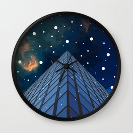 Snow in the city Wall Clock