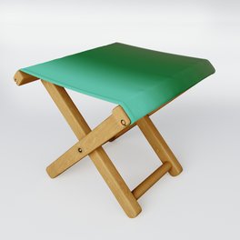 Modern Aqua Green And Herbal Chive Green Ombre Gradient Abstract Pattern Folding Stool