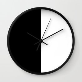 Minimalist Black and White Colorblock Wall Clock
