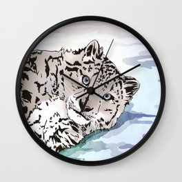 Rolling in the Snow Wall Clock