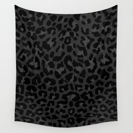 Dark abstract leopard print Wall Tapestry