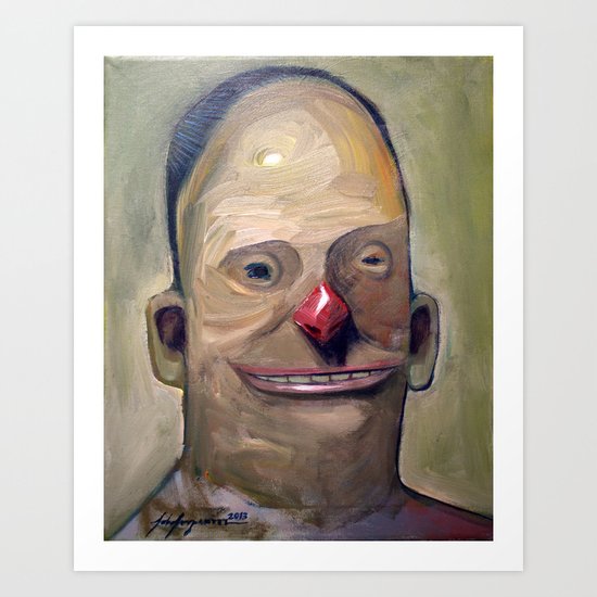 Ugly Smiley Face Art Print