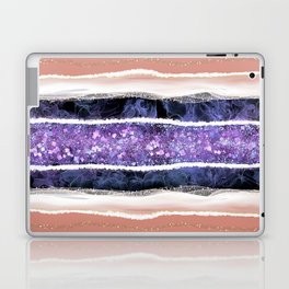 Veri Peri Purple Amethyst and Coral Gemstone Abstract Laptop Skin