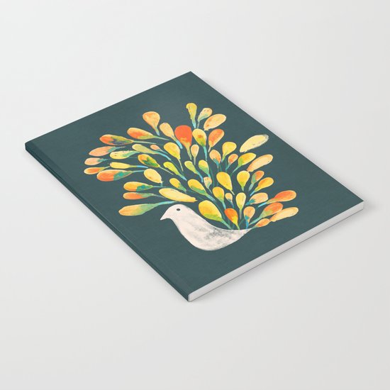 Watercolor Peacock Notebook