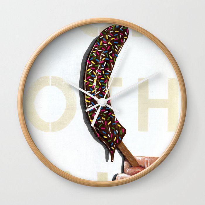 DO NOTHING Frozen Banana with sprinkles   Wall Clock
