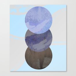 Phases in blue  Canvas Print