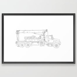 Log truck Framed Art Print