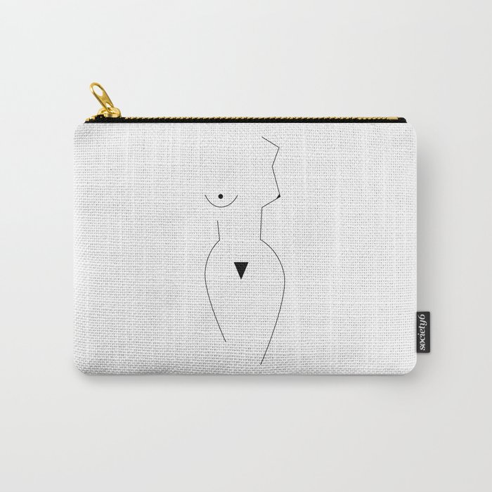 Geometric Nude Carry-All Pouch