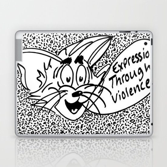 EXPRESSION THROUGH VIOLENCE. Laptop & iPad Skin