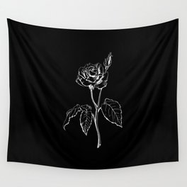 Black Rose Wall Tapestry
