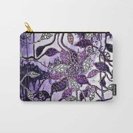 Interlaced Leaves Carry-All Pouch