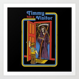 TIMMY HAS A VISITOR Art Print