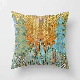 Mysterious Forest Throw Pillow