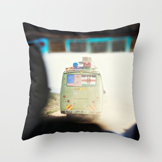 on the road::kenya Throw Pillow