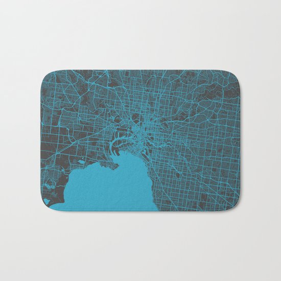 Melbourne map Bath Mat