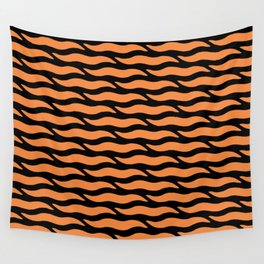 Tiger Wild Animal Print Pattern 324 Orange and Black Wall Tapestry